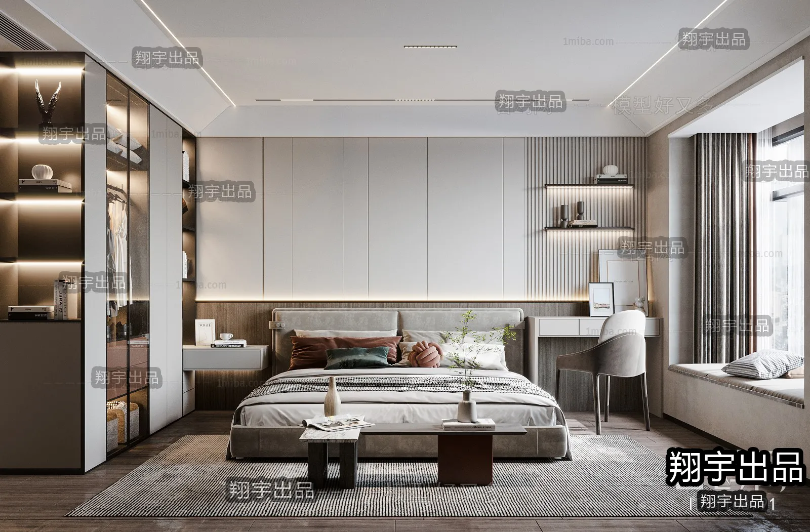Bedroom – Modern Interior Design – 3D Models – 009