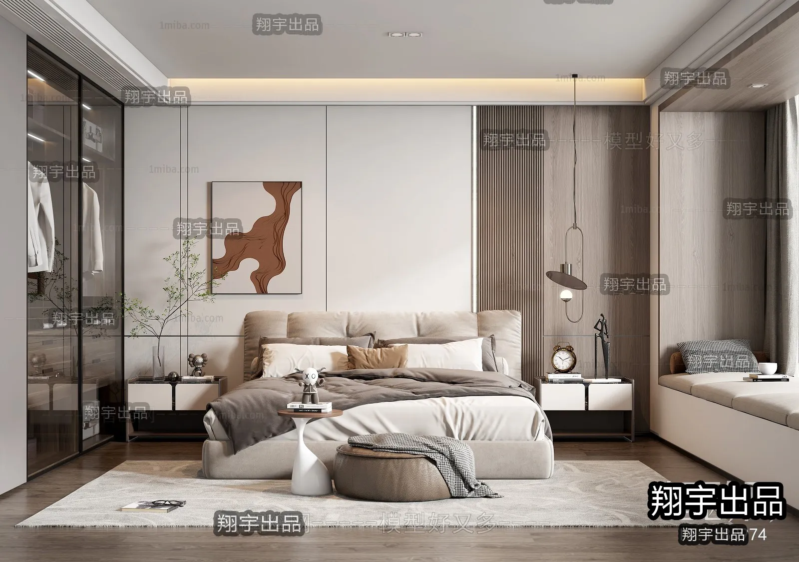 Bedroom – Modern Interior Design – 3D Models – 010
