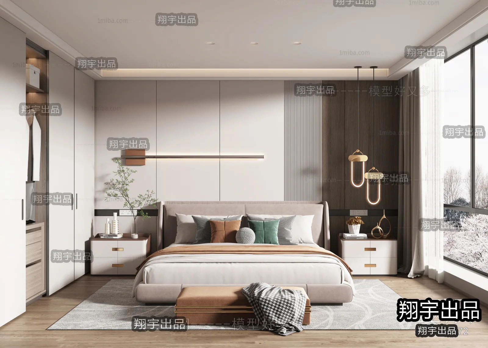 Bedroom – Modern Interior Design – 3D Models – 012