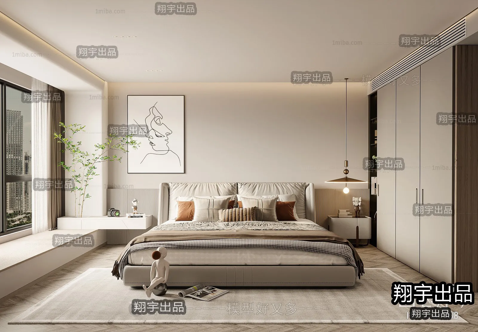 Bedroom – Modern Interior Design – 3D Models – 014