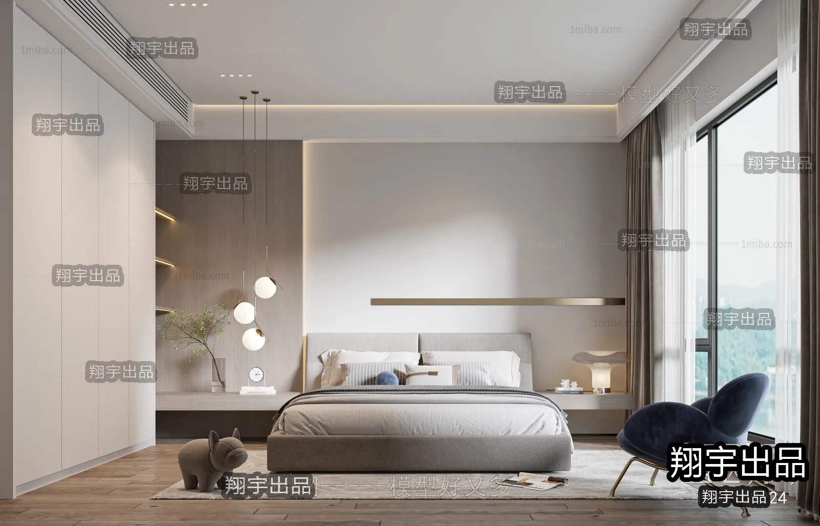 Bedroom – Modern Interior Design – 3D Models – 015