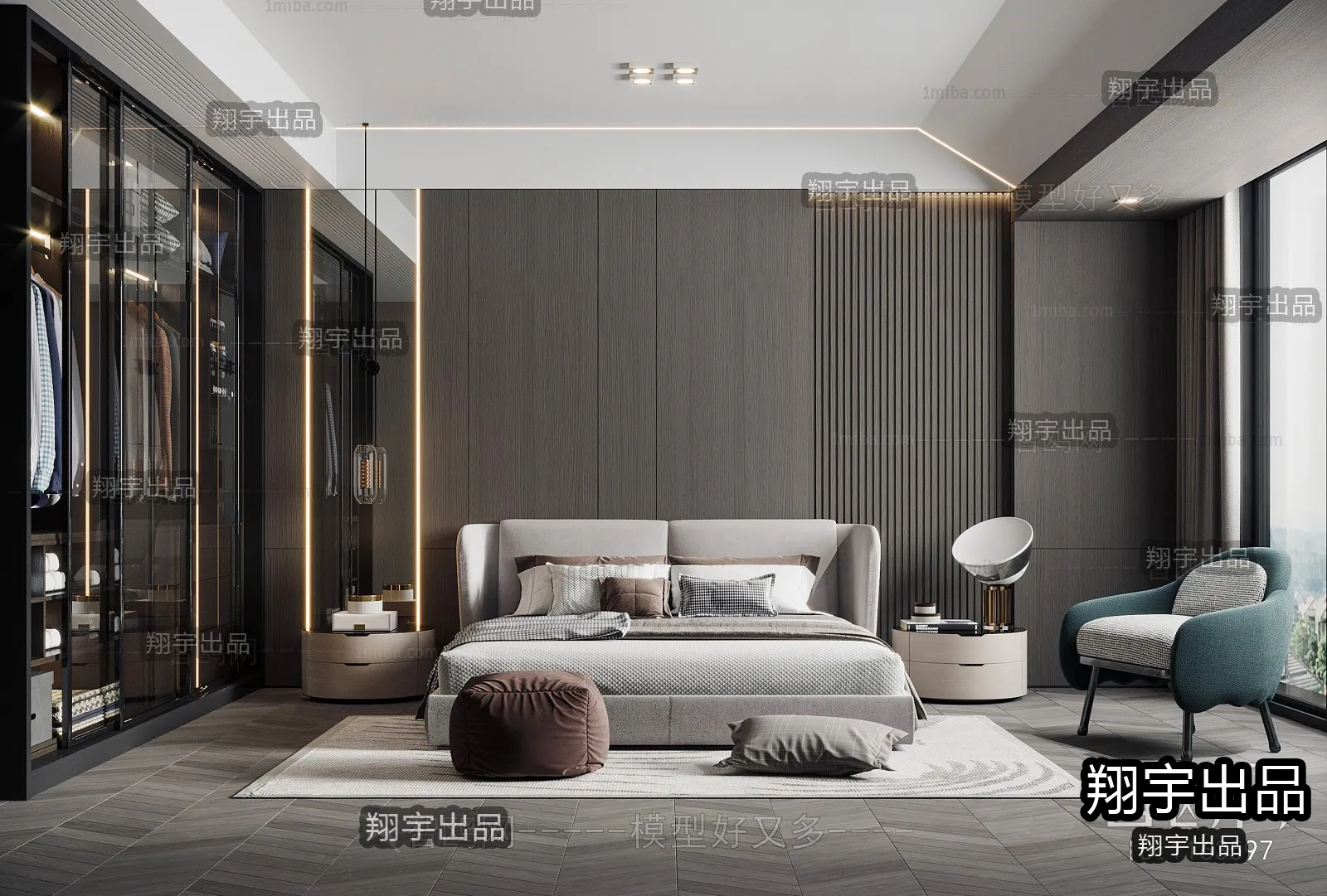 Bedroom – Modern Interior Design – 3D Models – 016