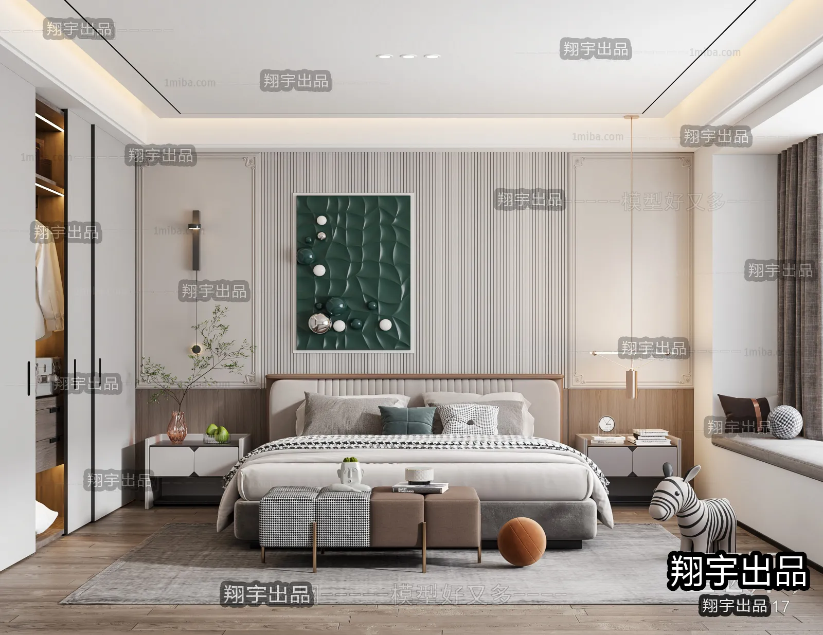 Bedroom – Modern Interior Design – 3D Models – 017