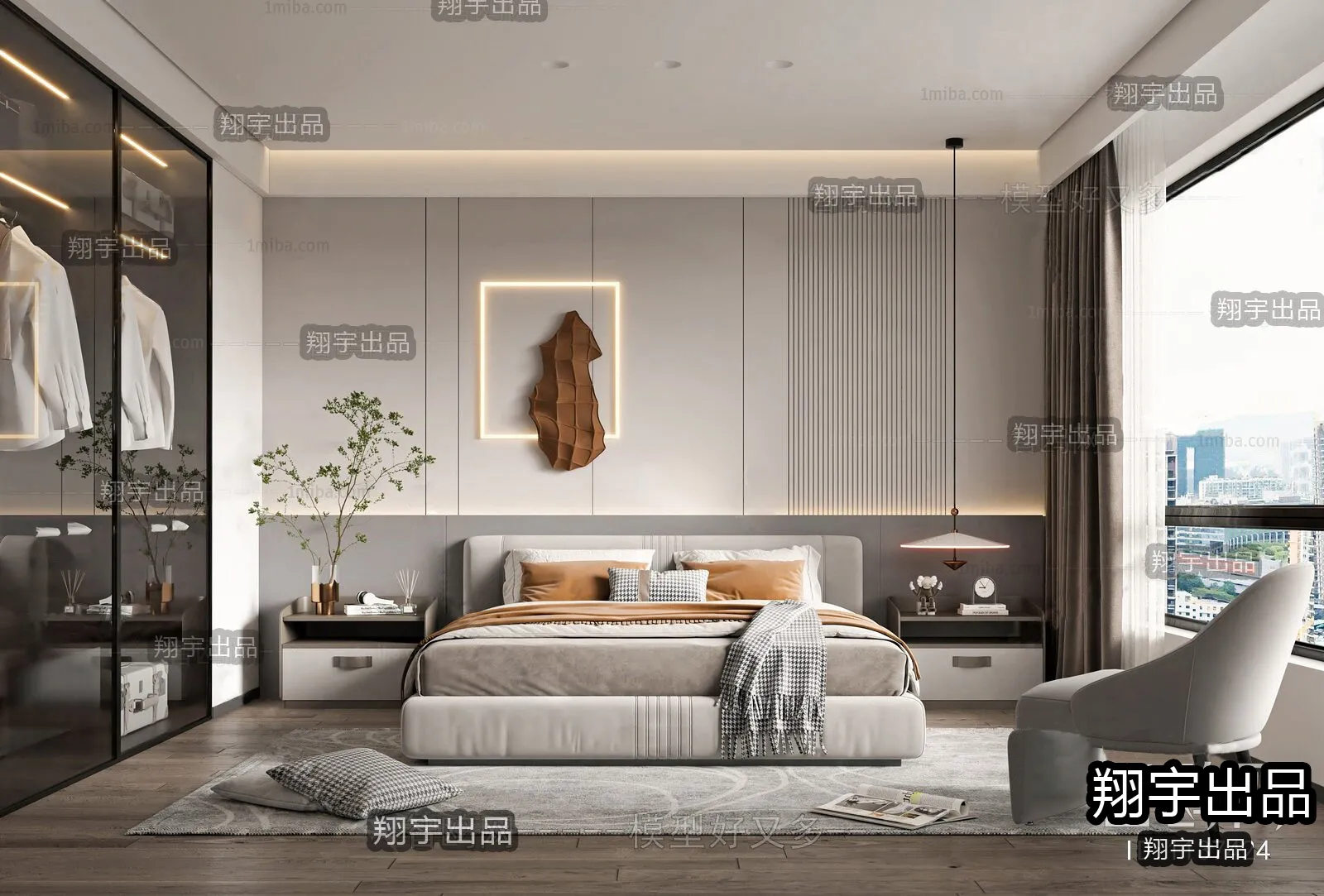 Bedroom – Modern Interior Design – 3D Models – 018