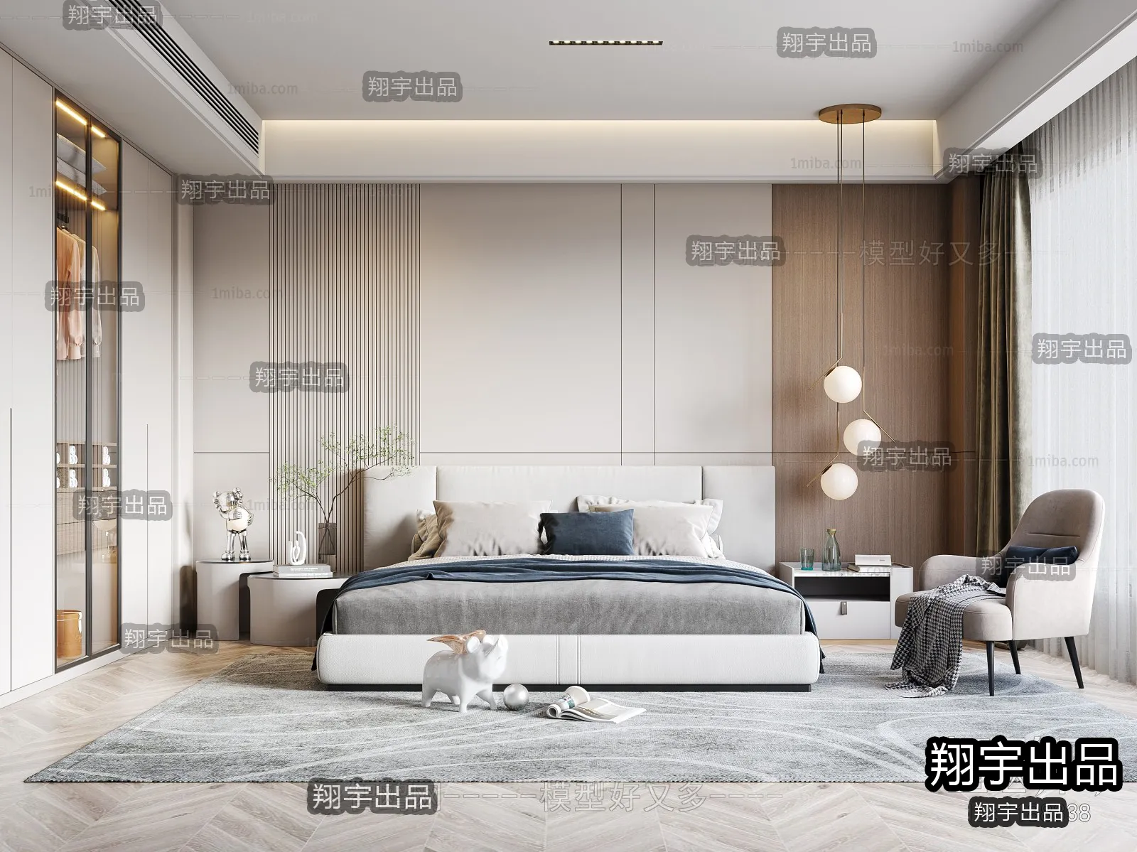 Bedroom – Modern Interior Design – 3D Models – 020