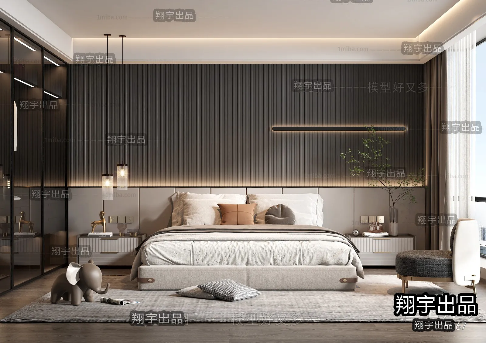 Bedroom – Modern Interior Design – 3D Models – 023
