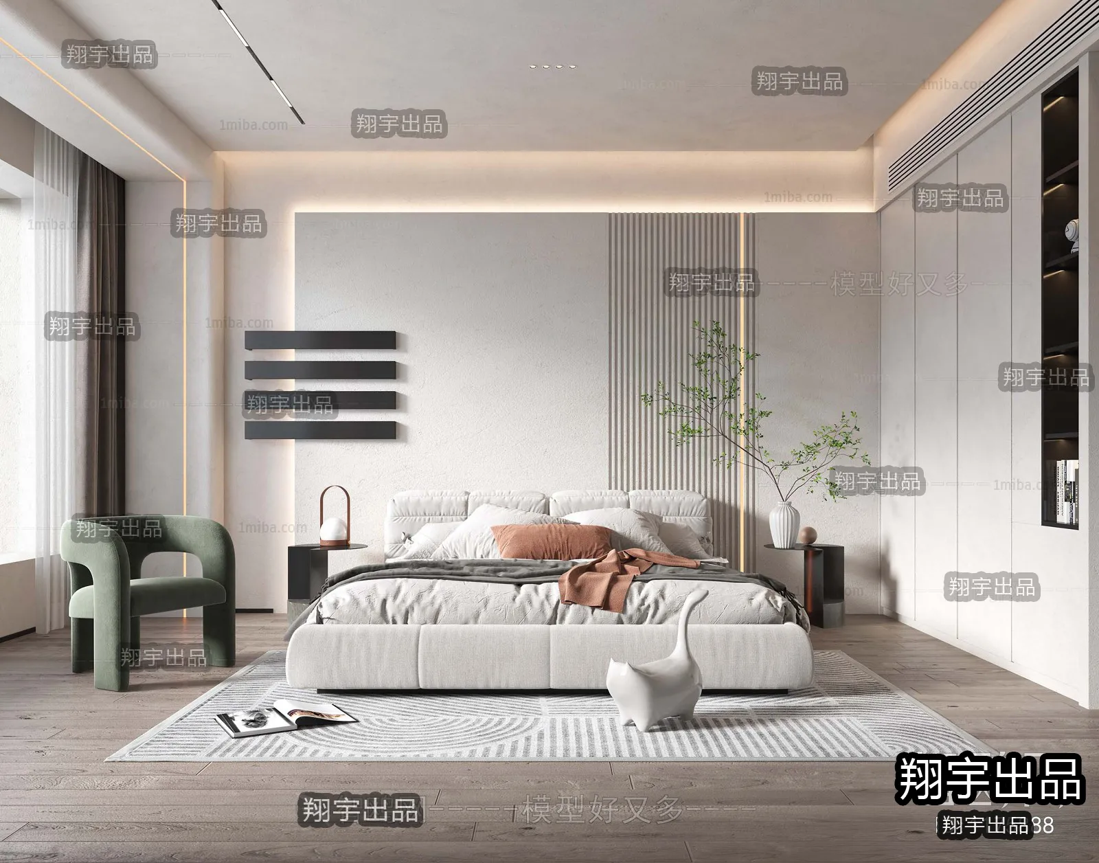 Bedroom – Modern Interior Design – 3D Models – 026