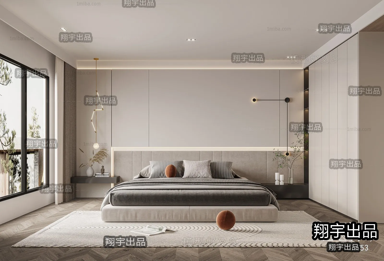 Bedroom – Modern Interior Design – 3D Models – 027