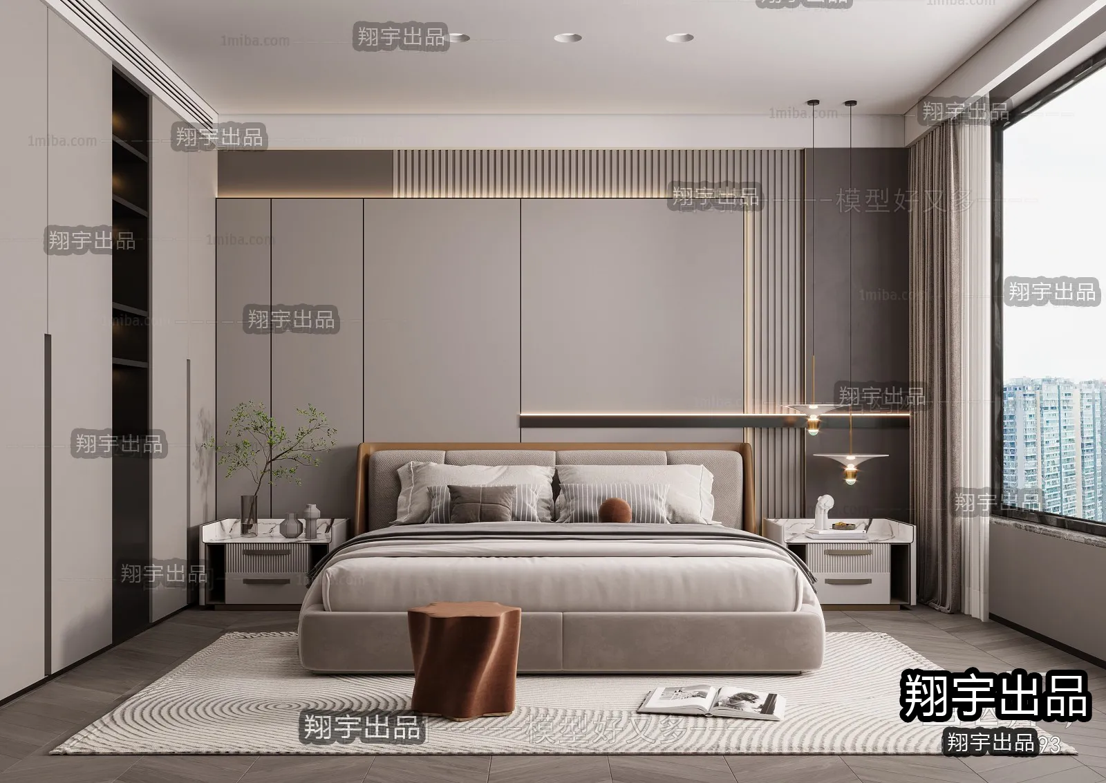 Bedroom – Modern Interior Design – 3D Models – 029