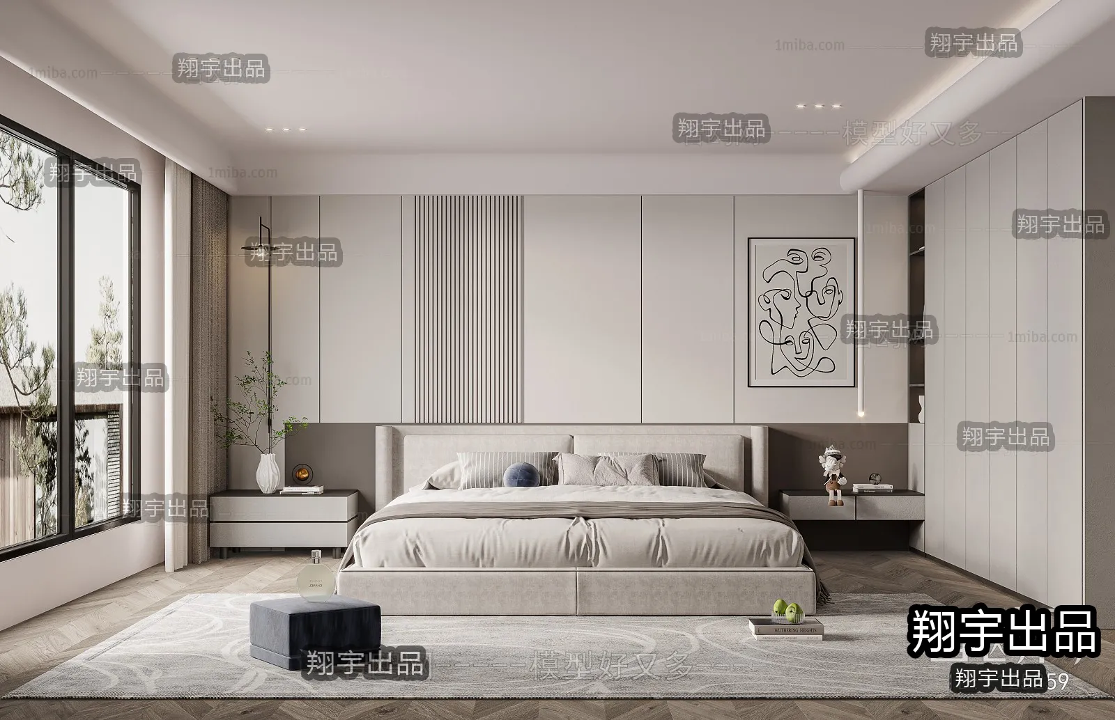 Bedroom – Modern Interior Design – 3D Models – 031