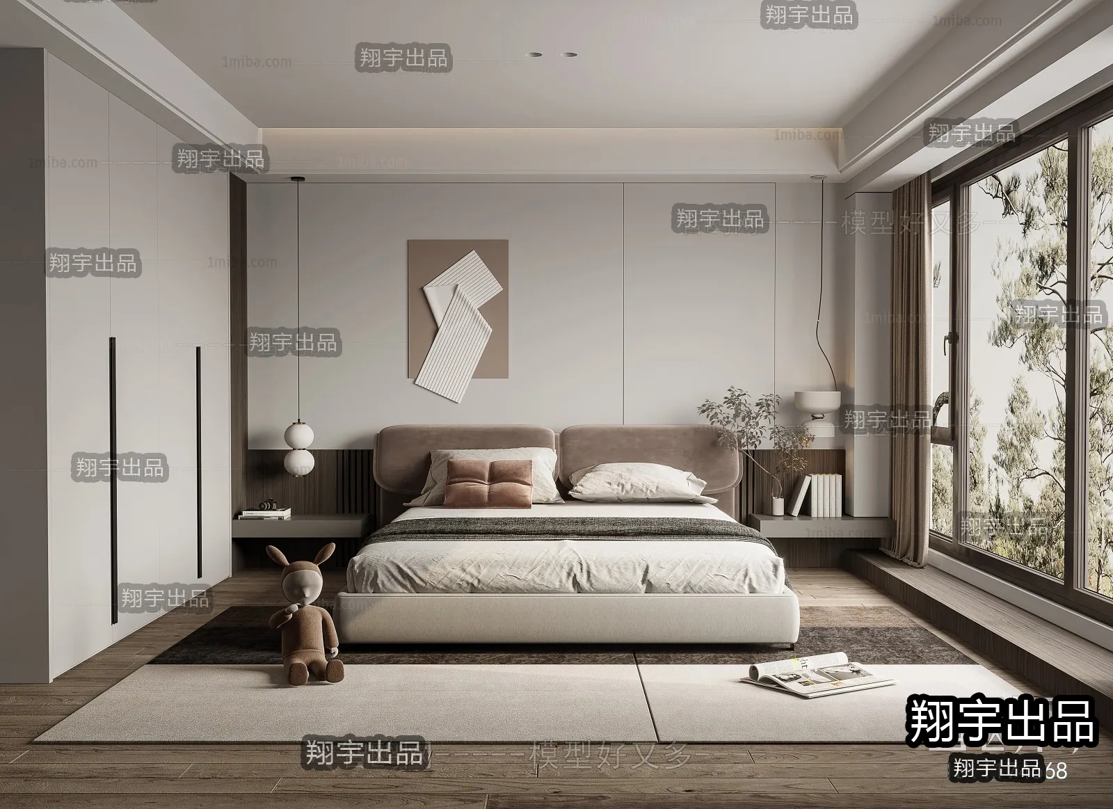 Bedroom – Modern Interior Design – 3D Models – 033