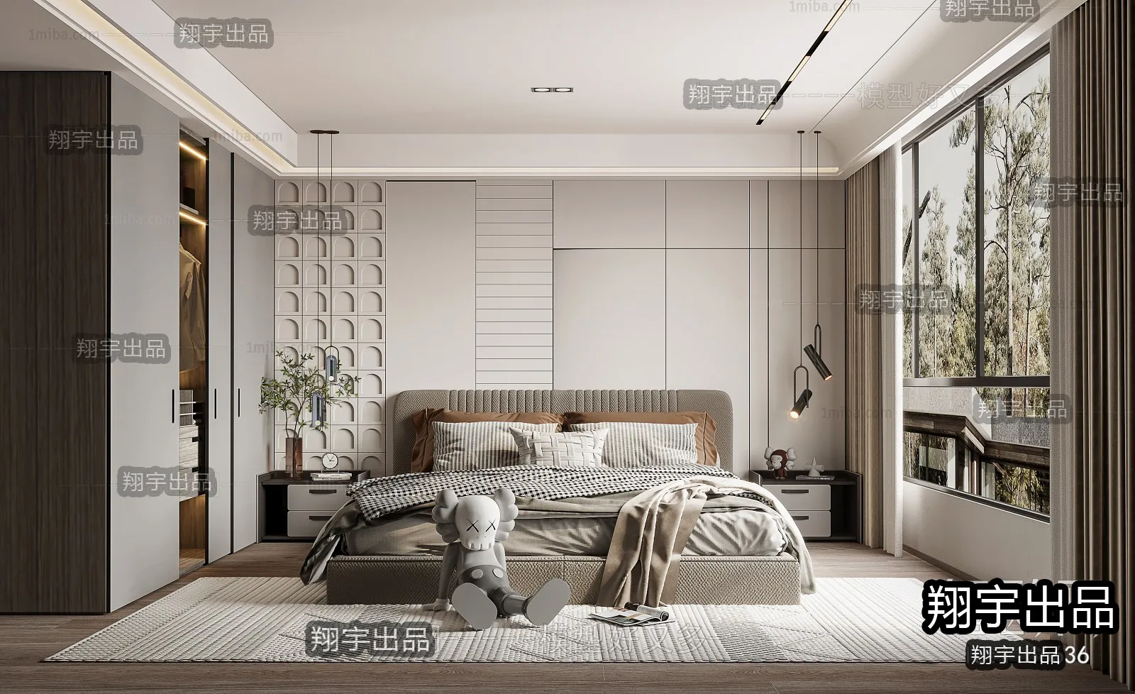 Bedroom – Modern Interior Design – 3D Models – 035