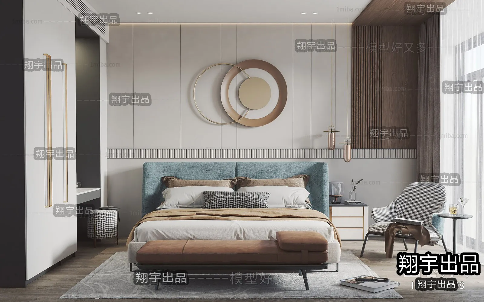 Bedroom – Modern Interior Design – 3D Models – 036