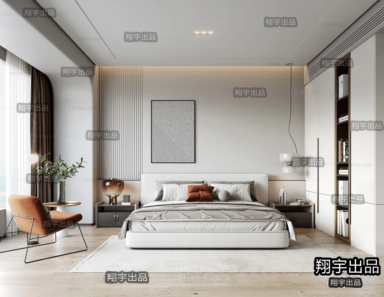 Bedroom – Modern Interior Design – 3D Models – 037