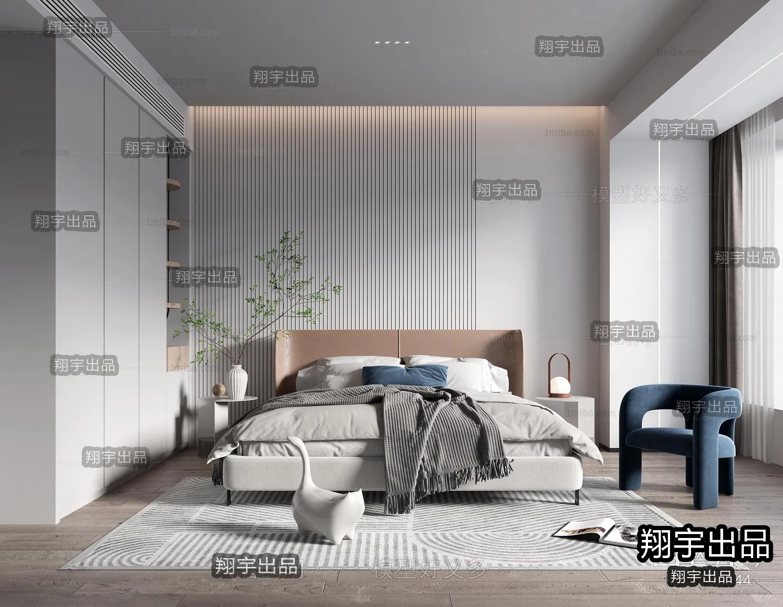 Bedroom – Modern Interior Design – 3D Models – 039