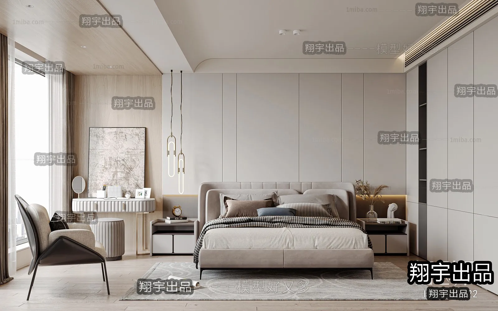 Bedroom – Modern Interior Design – 3D Models – 041