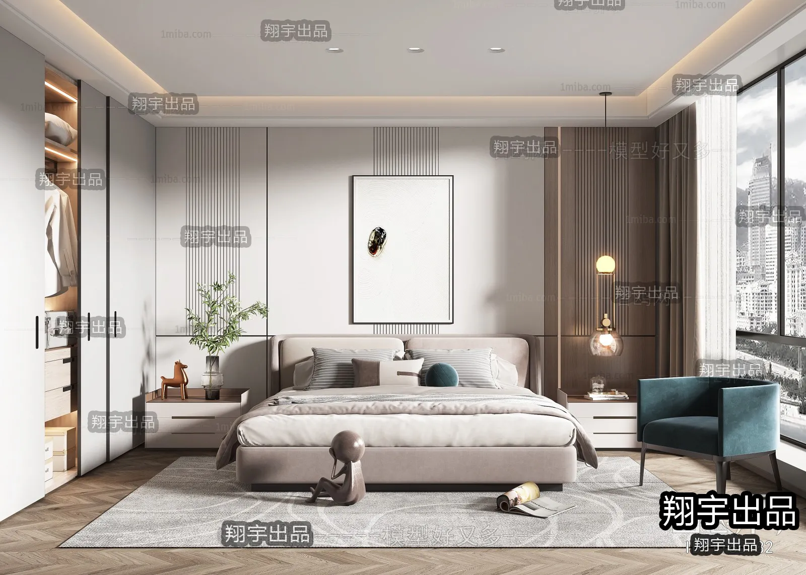 Bedroom – Modern Interior Design – 3D Models – 042
