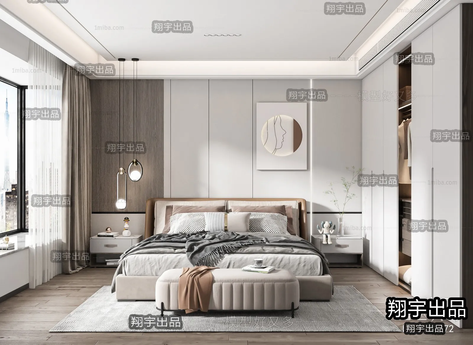Bedroom – Modern Interior Design – 3D Models – 046