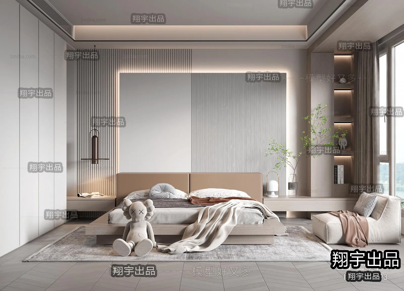 Bedroom – Modern Interior Design – 3D Models – 047