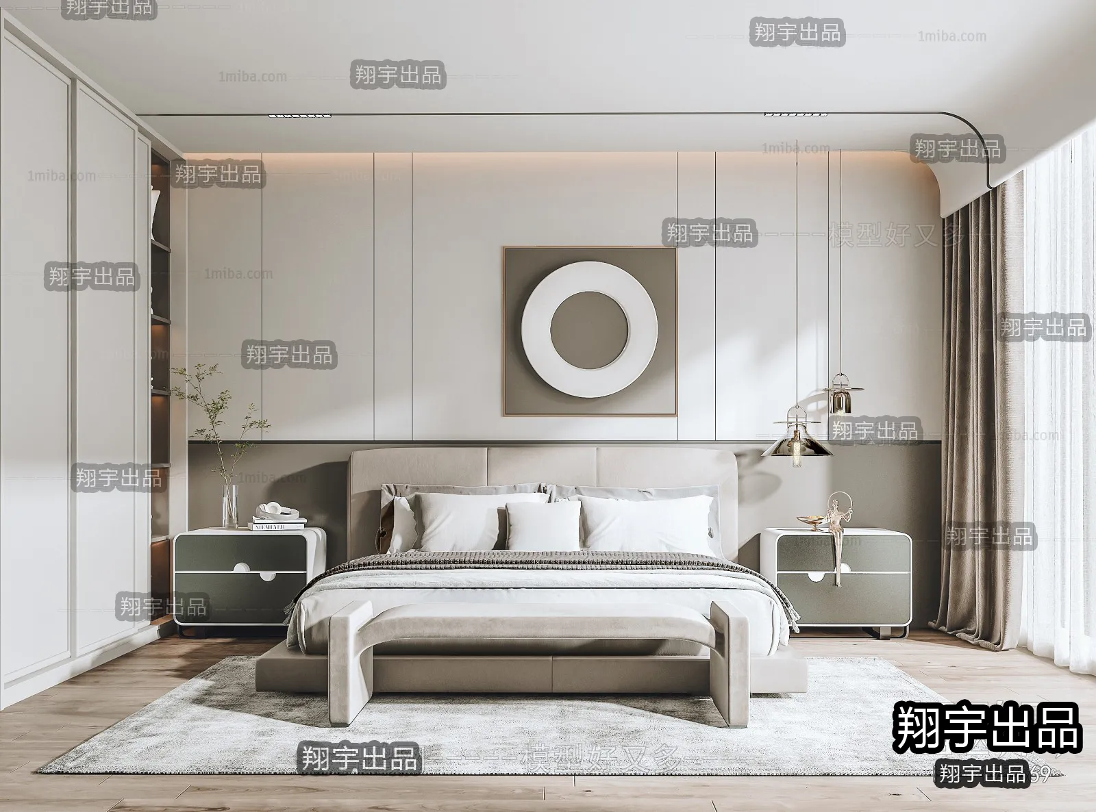 Bedroom – Modern Interior Design – 3D Models – 048