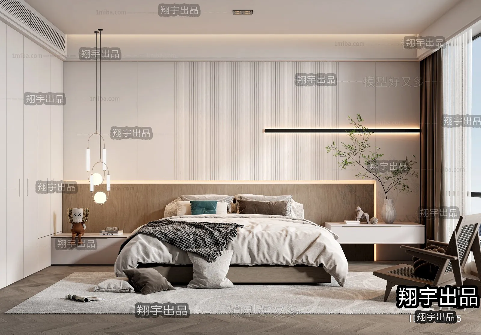 Bedroom – Modern Interior Design – 3D Models – 051