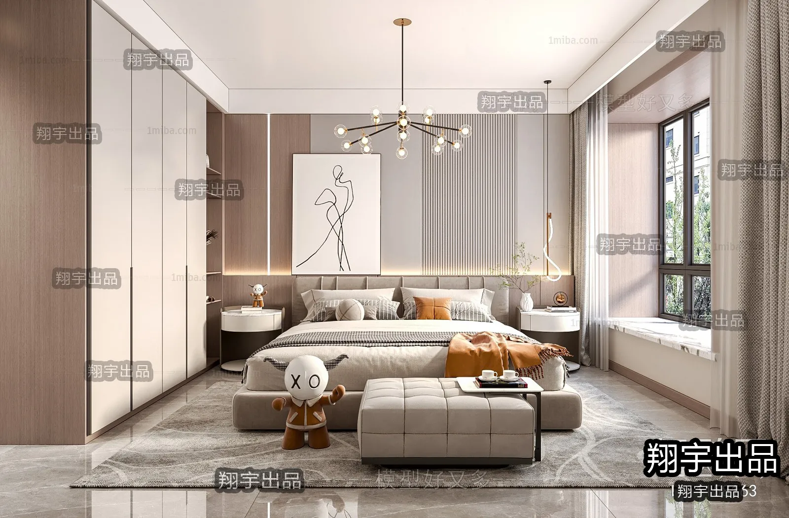 Bedroom – Modern Interior Design – 3D Models – 052
