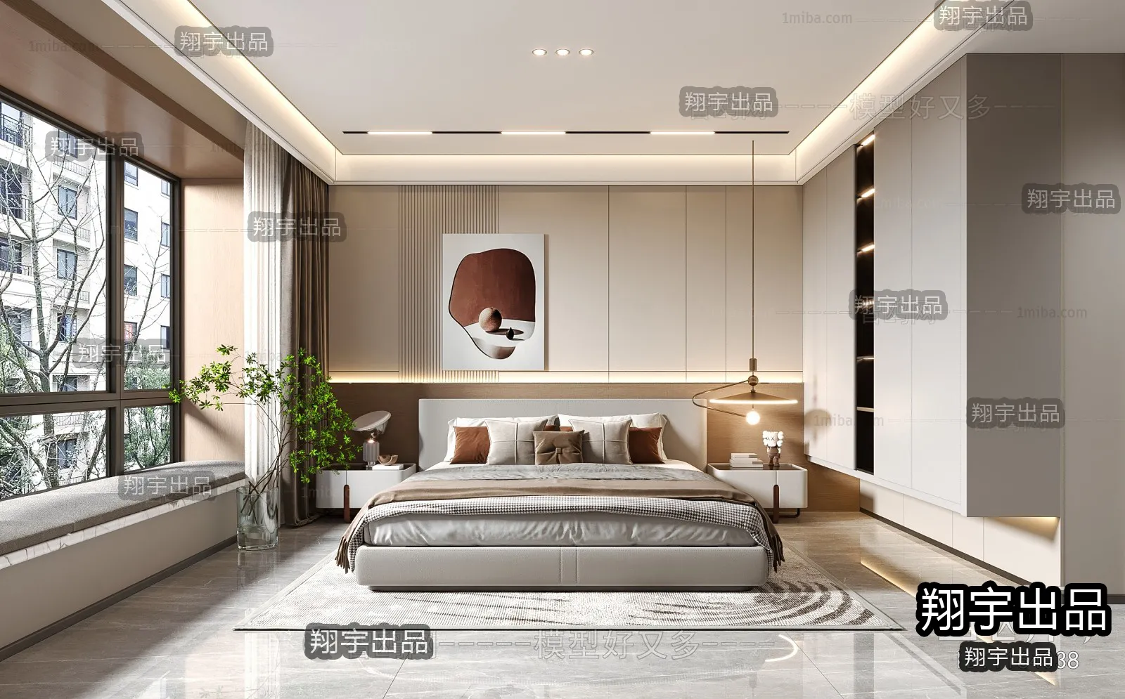 Bedroom – Modern Interior Design – 3D Models – 054