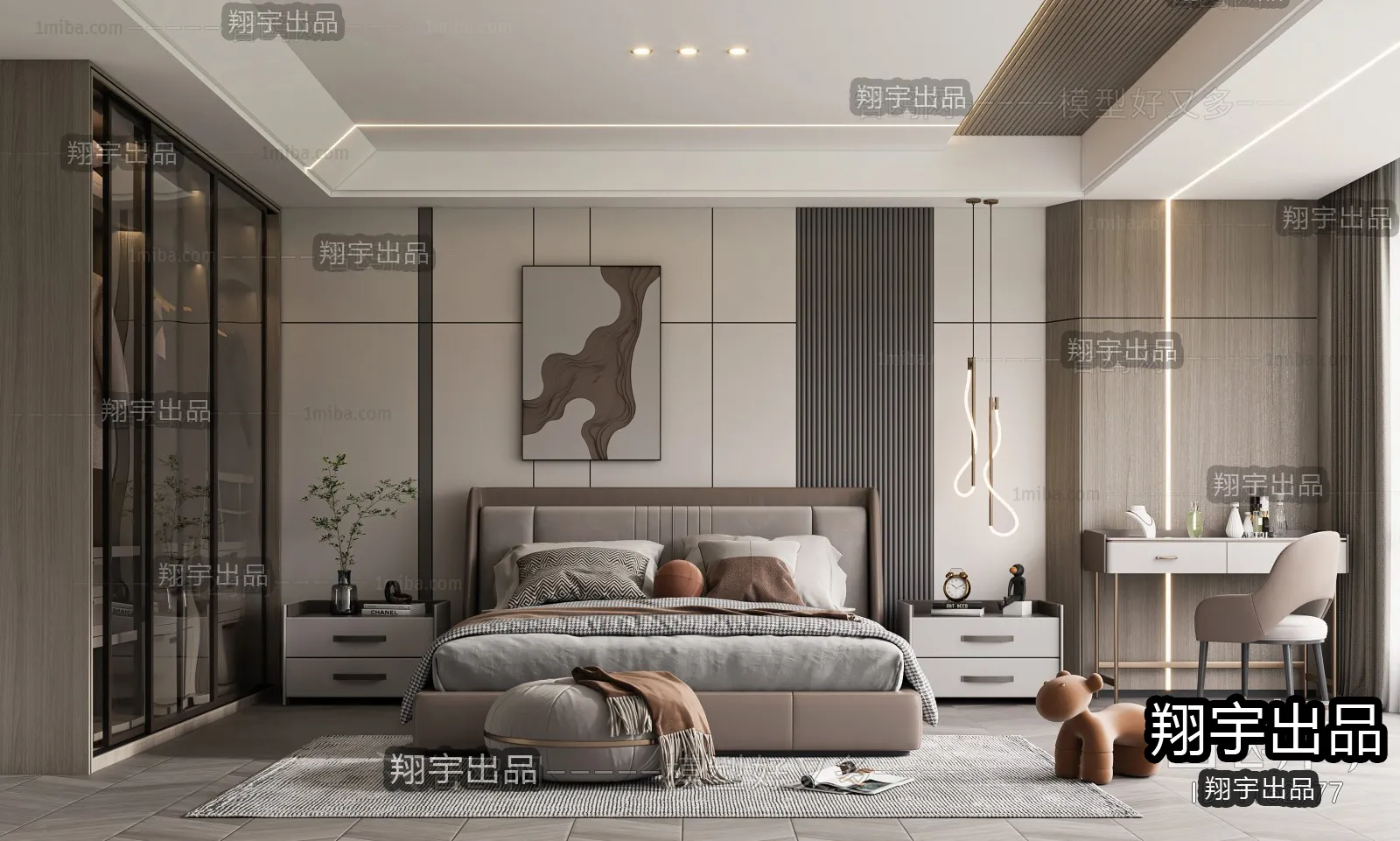 Bedroom – Modern Interior Design – 3D Models – 055