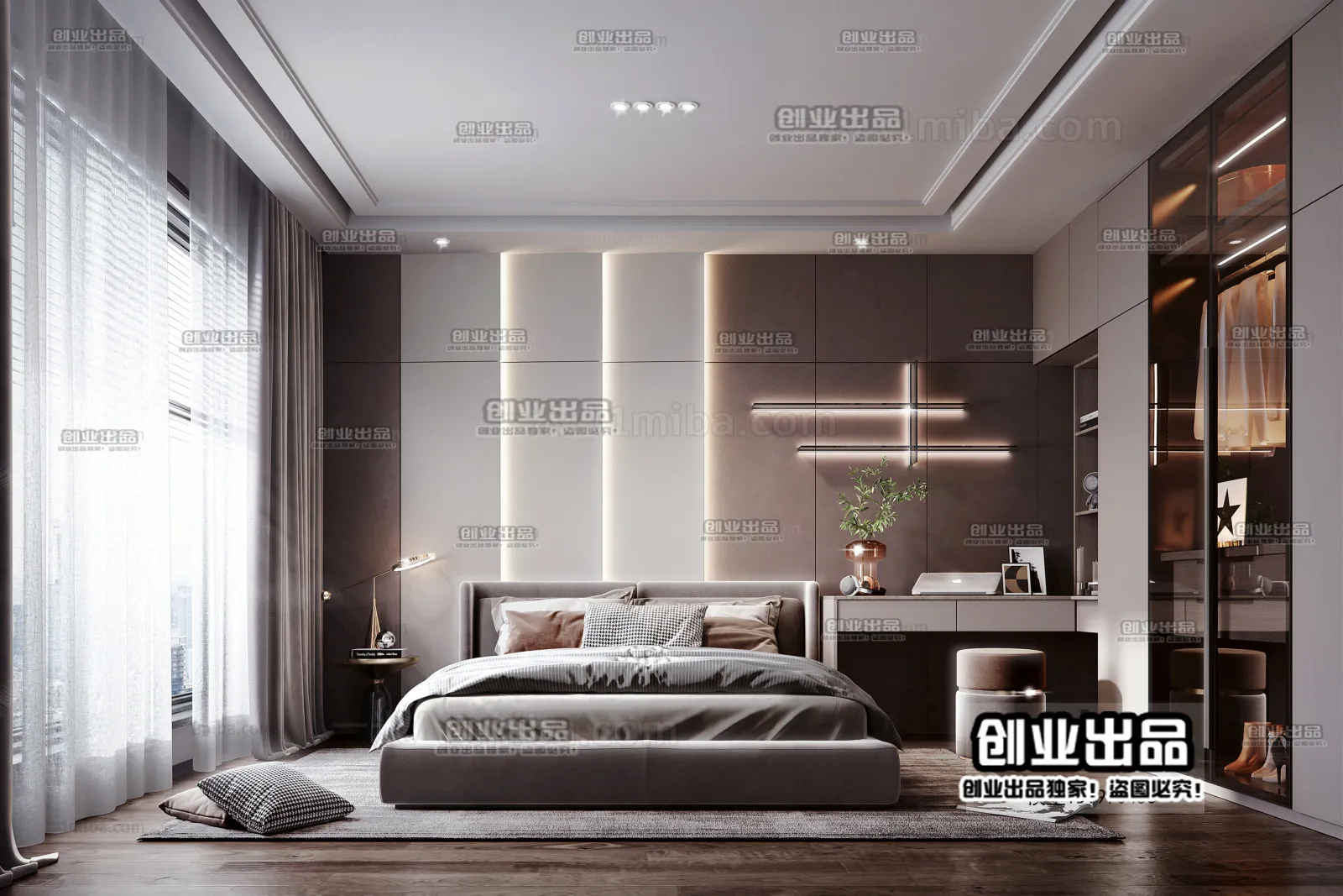 Bedroom – Modern Interior Design – 3D Models – 056