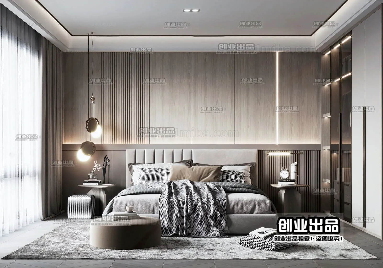 Bedroom – Modern Interior Design – 3D Models – 057