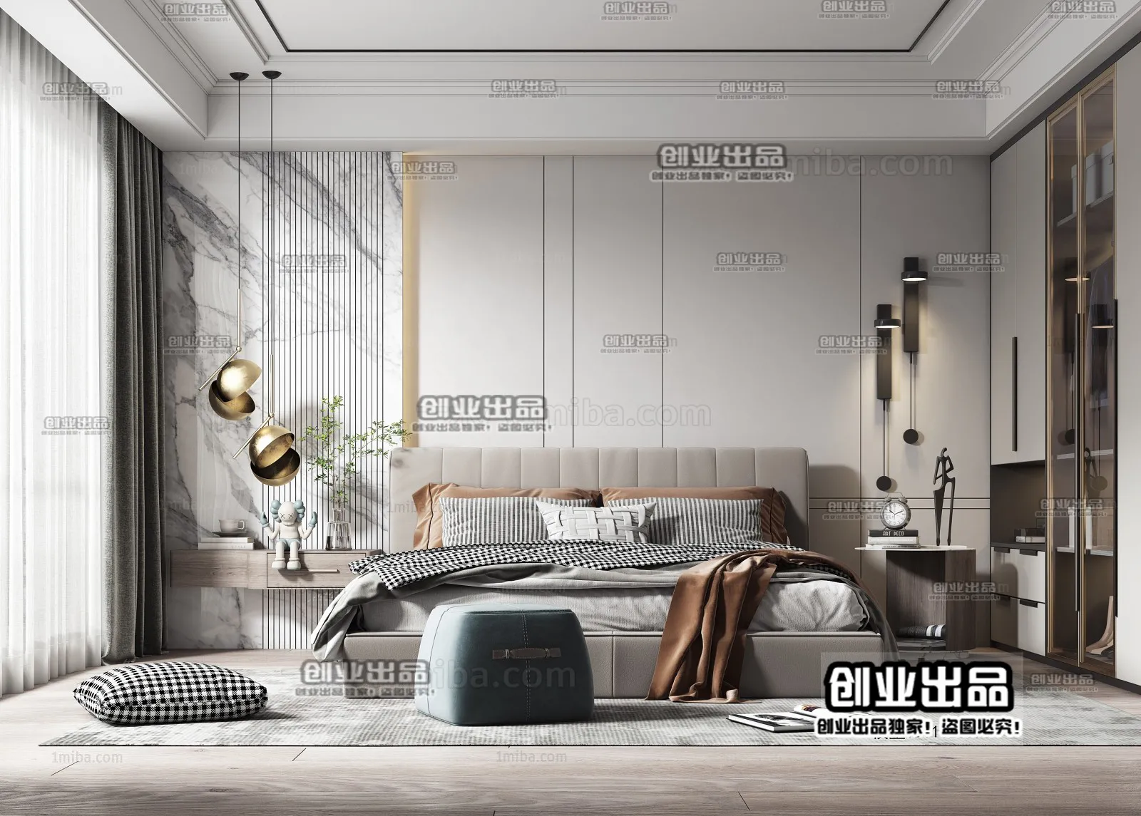 Bedroom – Modern Interior Design – 3D Models – 058
