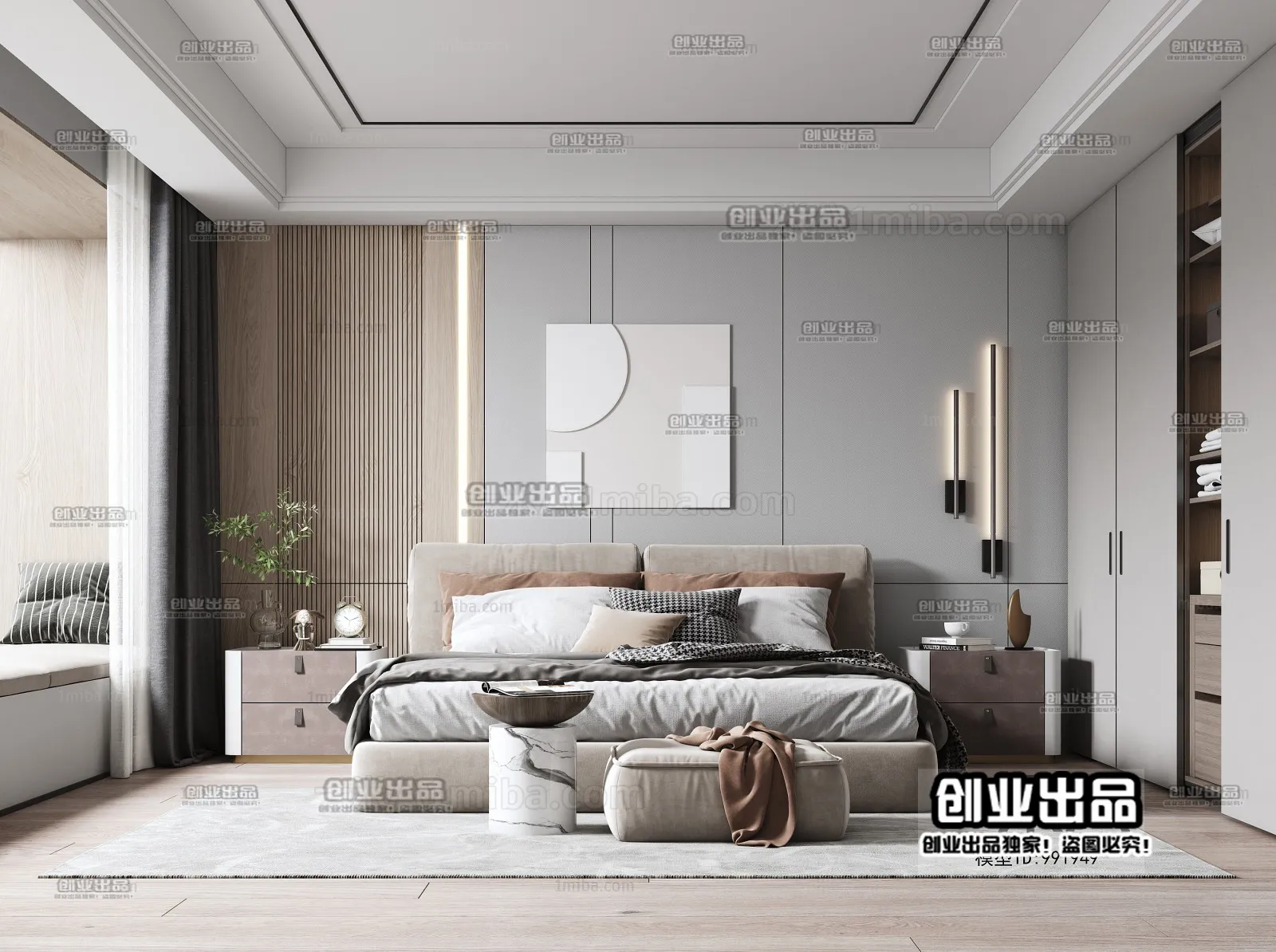 Bedroom – Modern Interior Design – 3D Models – 061