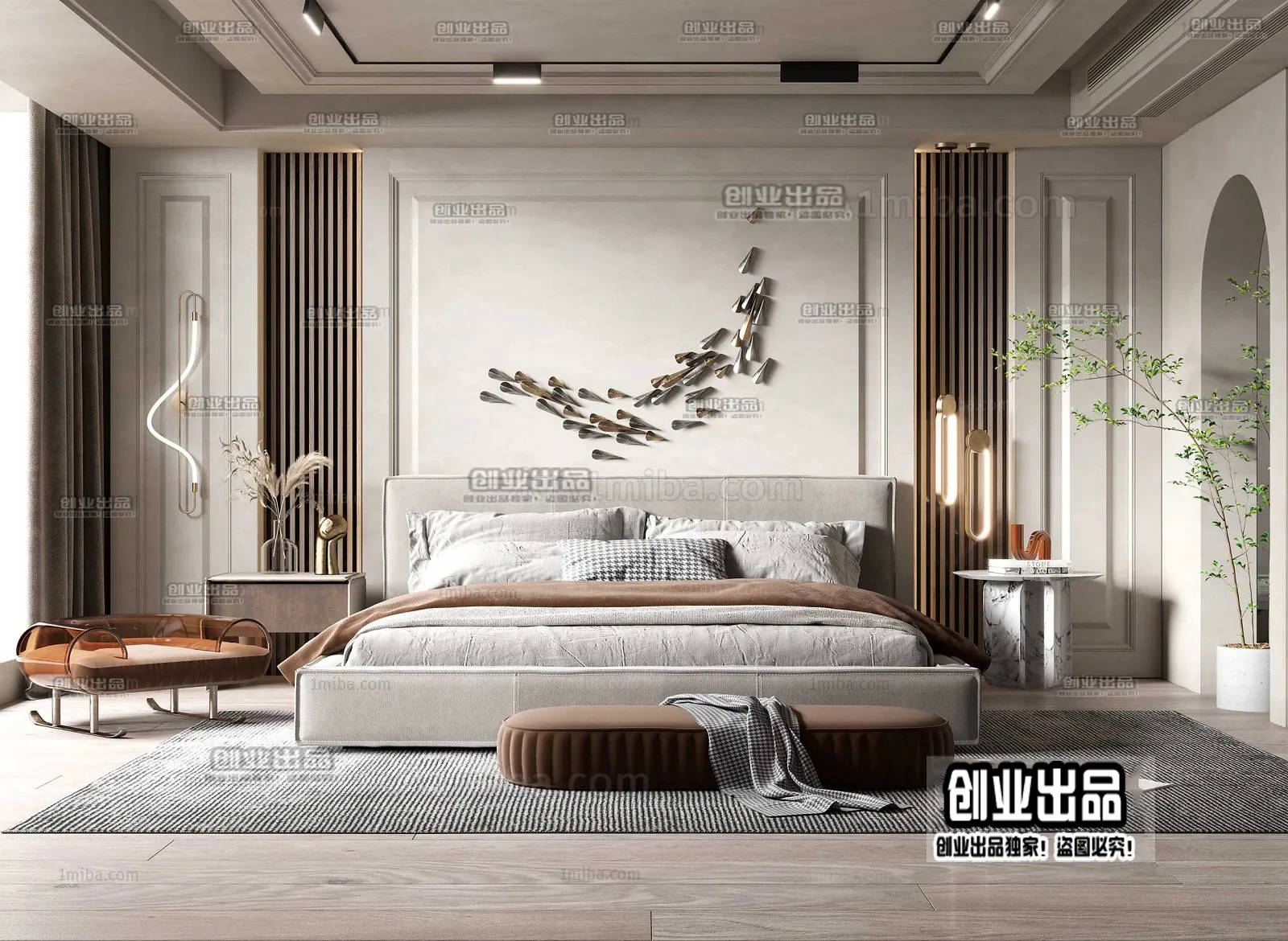 Bedroom – Modern Interior Design – 3D Models – 066