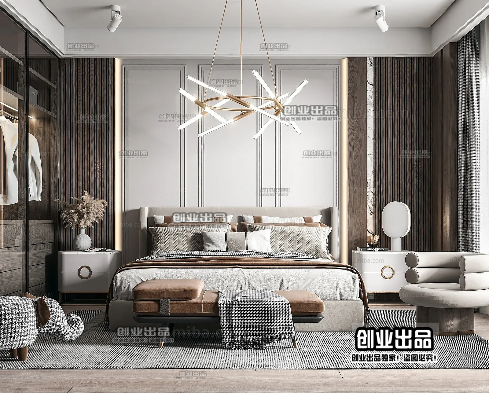 Bedroom – Modern Interior Design – 3D Models – 070