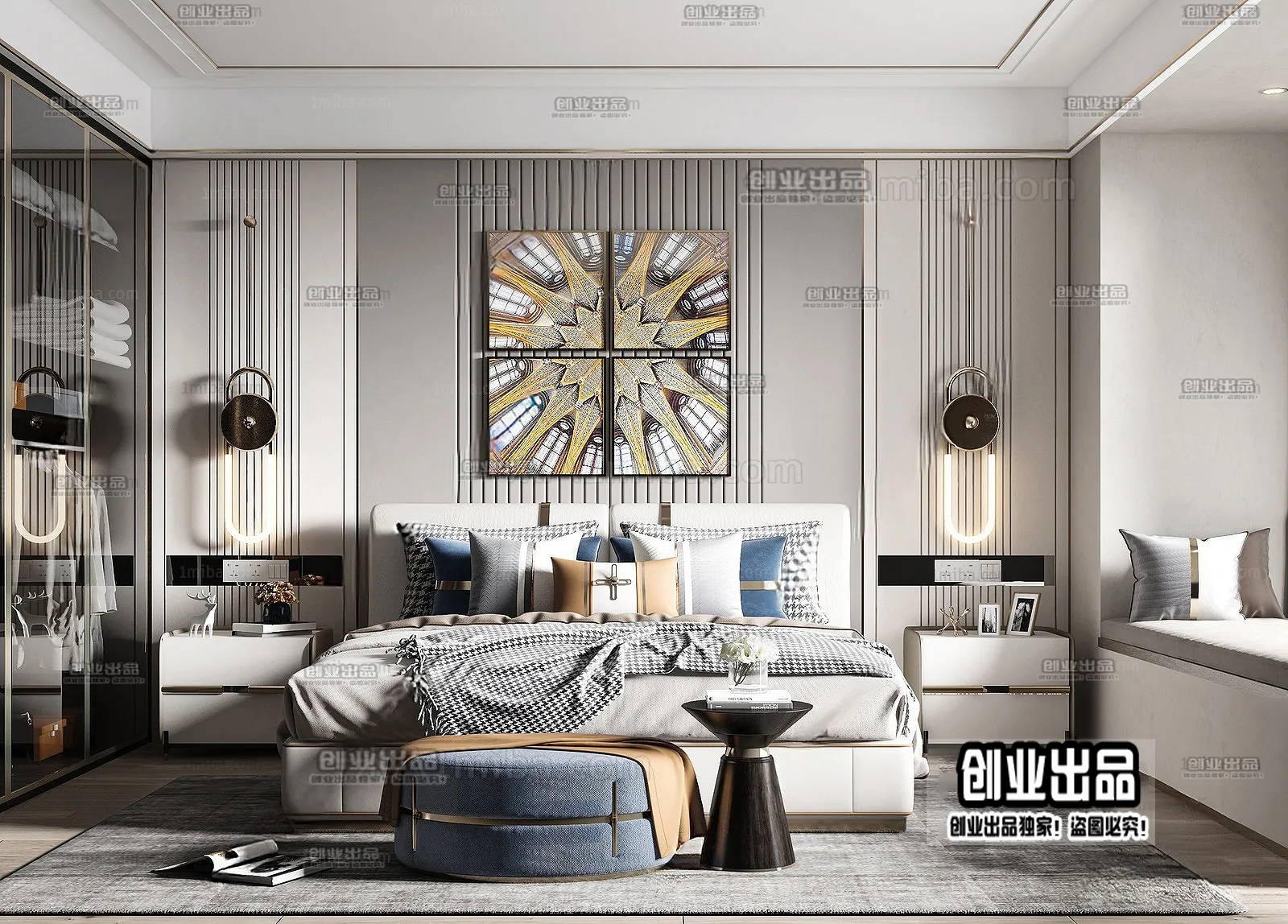 Bedroom – Modern Interior Design – 3D Models – 073