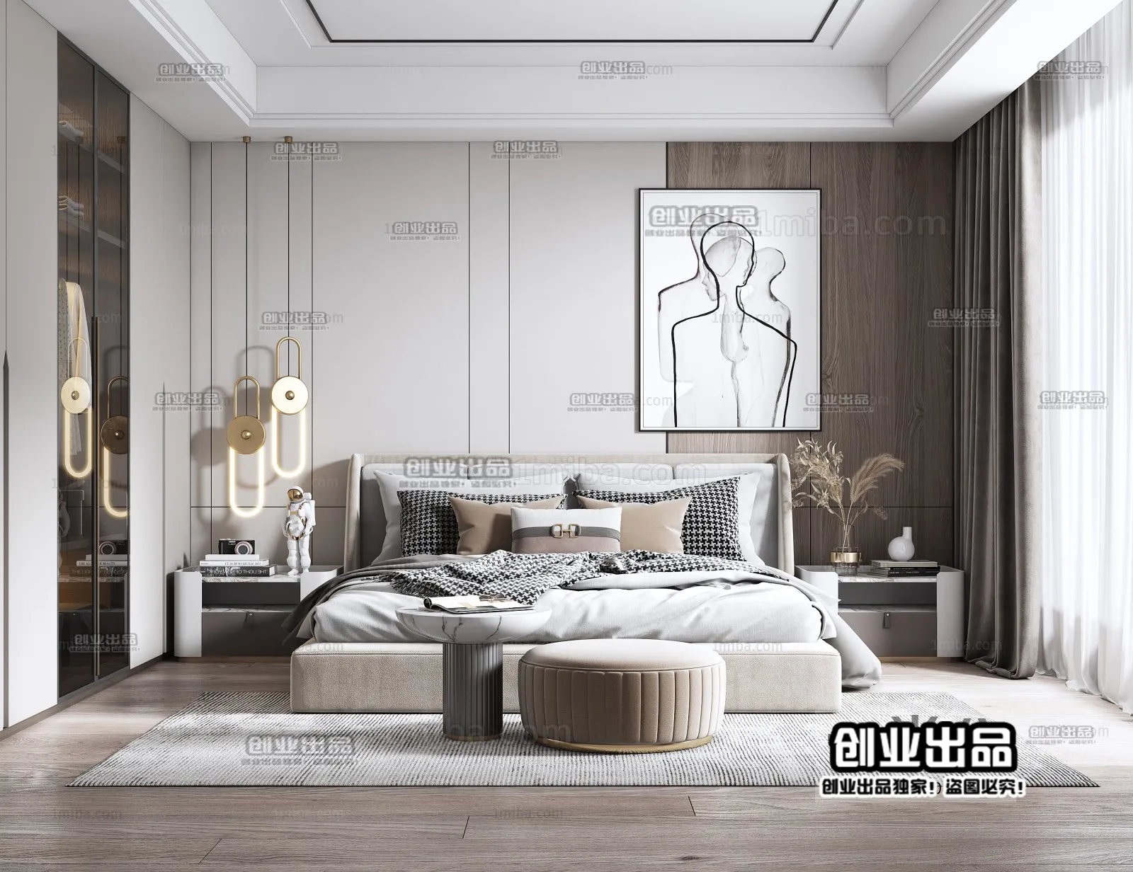 Bedroom – Modern Interior Design – 3D Models – 074