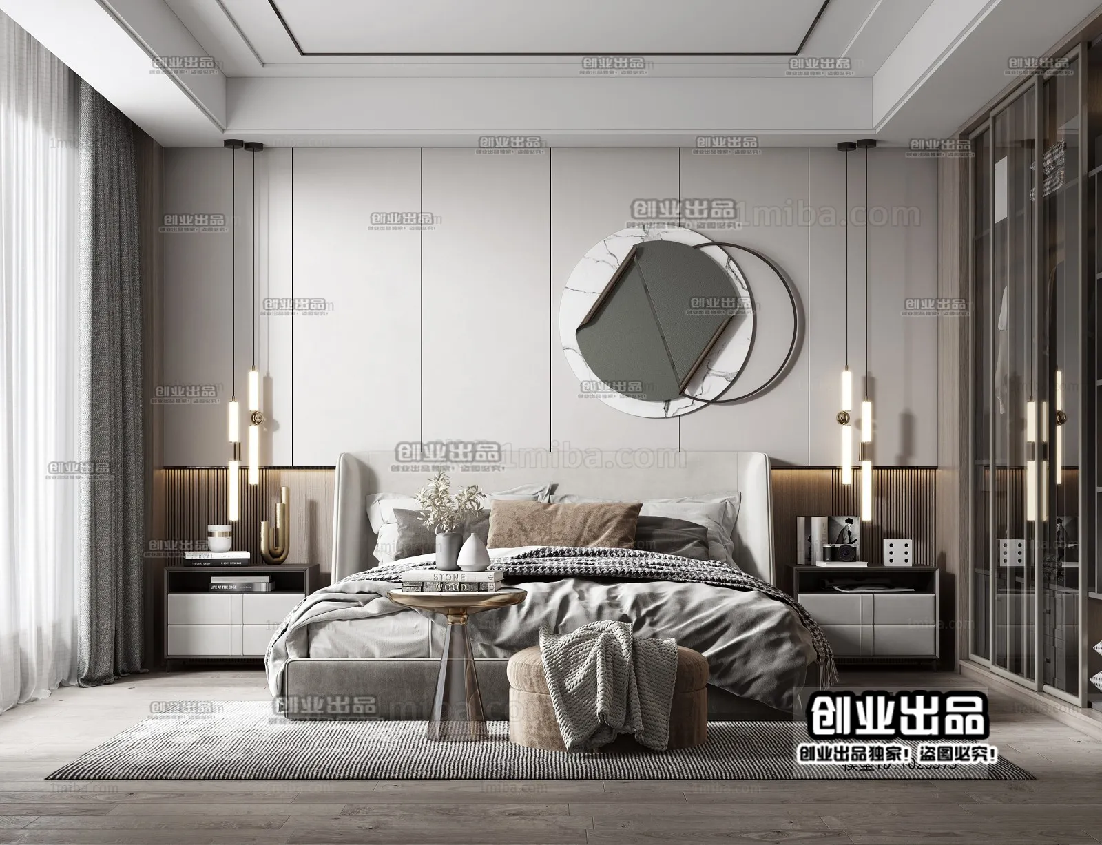 Bedroom – Modern Interior Design – 3D Models – 076