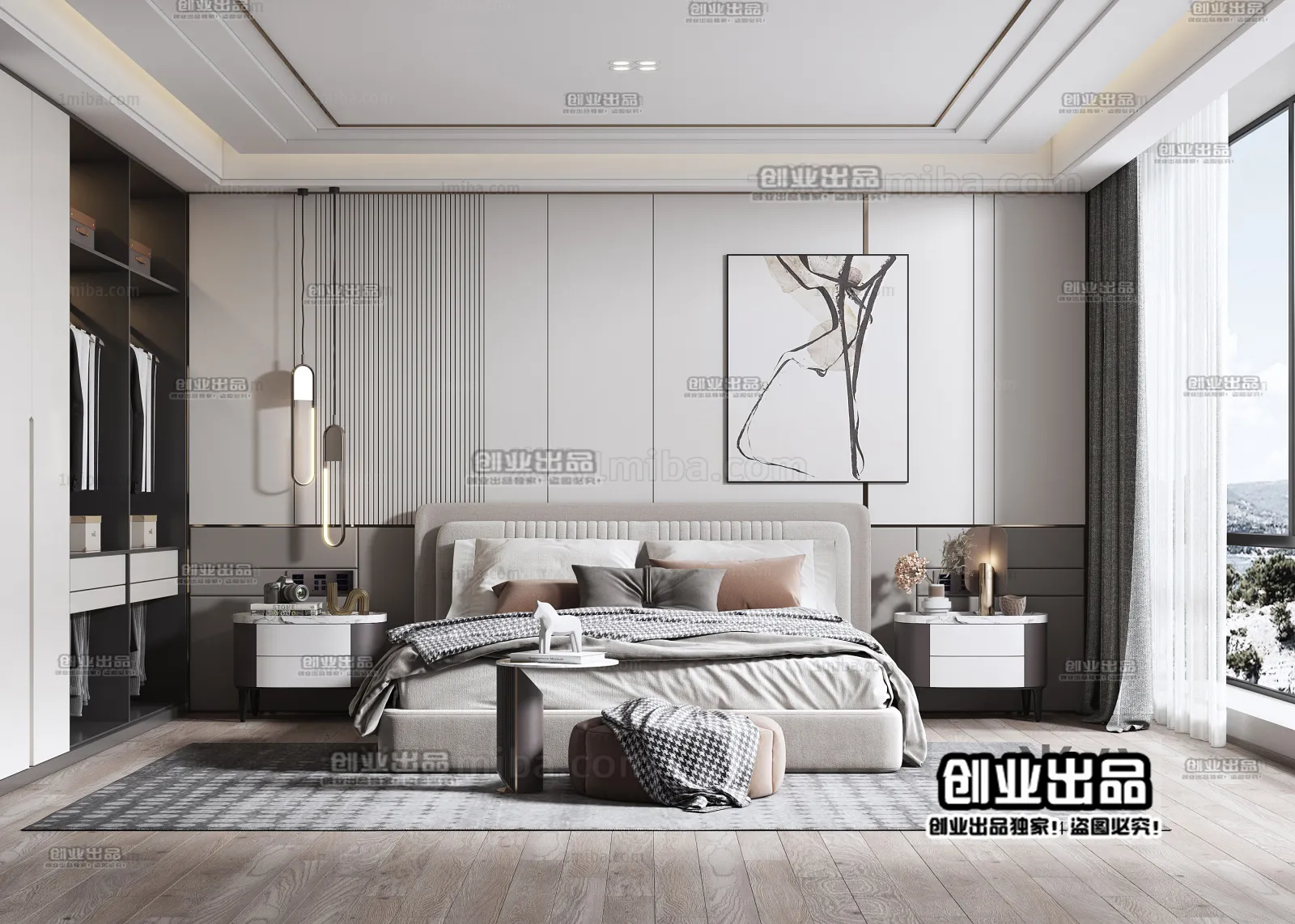 Bedroom – Modern Interior Design – 3D Models – 077