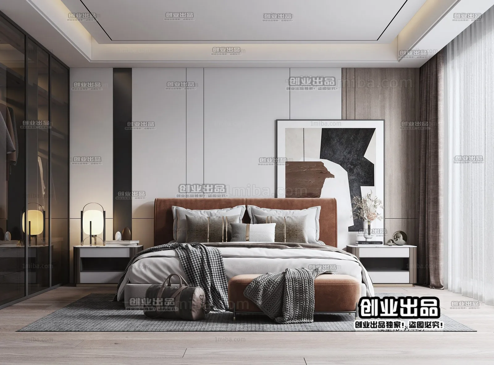 Bedroom – Modern Interior Design – 3D Models – 078