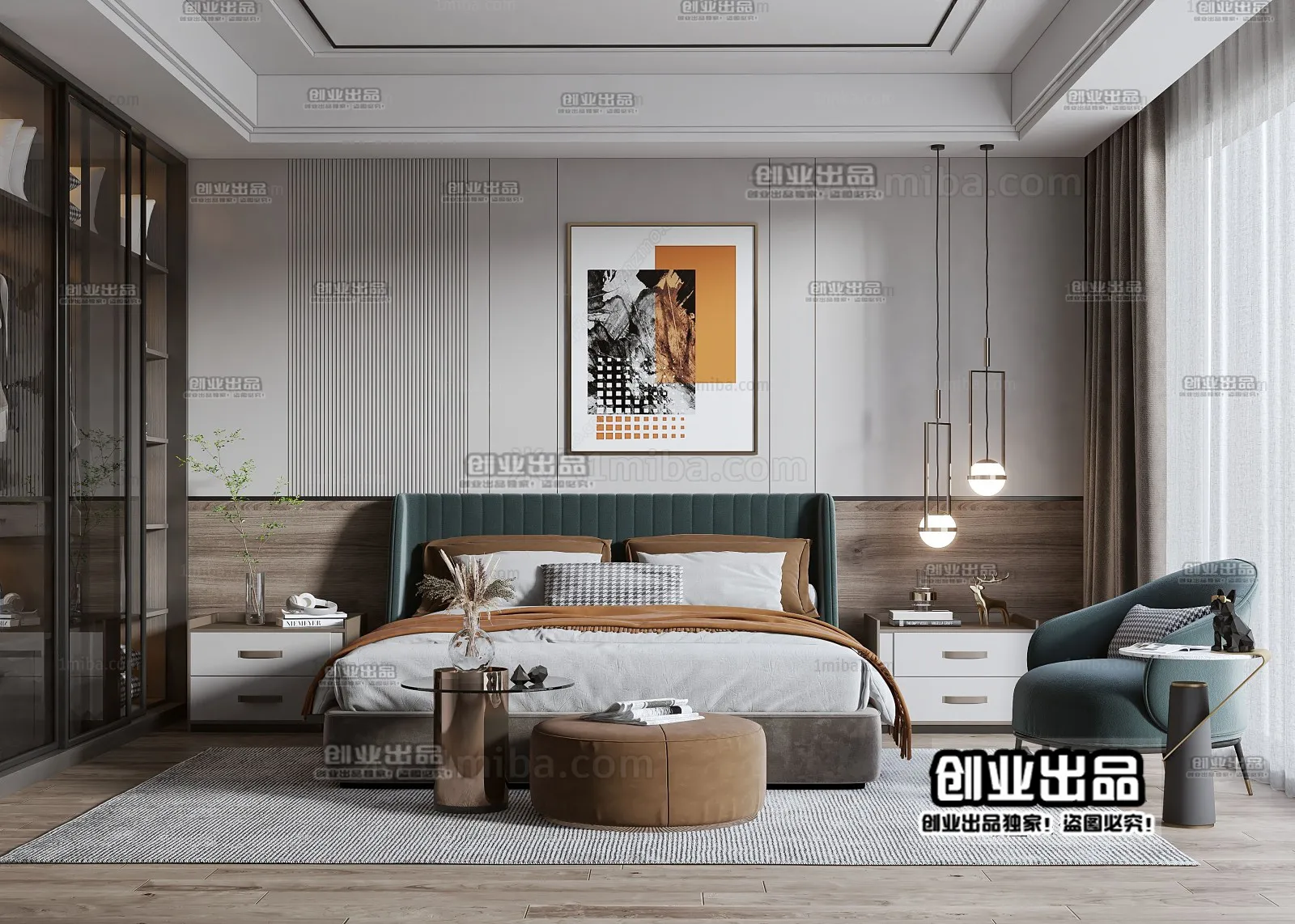 Bedroom – Modern Interior Design – 3D Models – 080