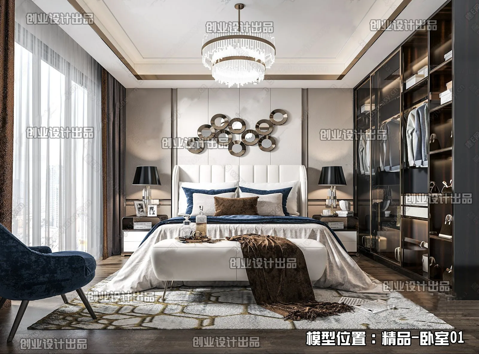 Bedroom – Modern Interior Design – 3D Models – 081
