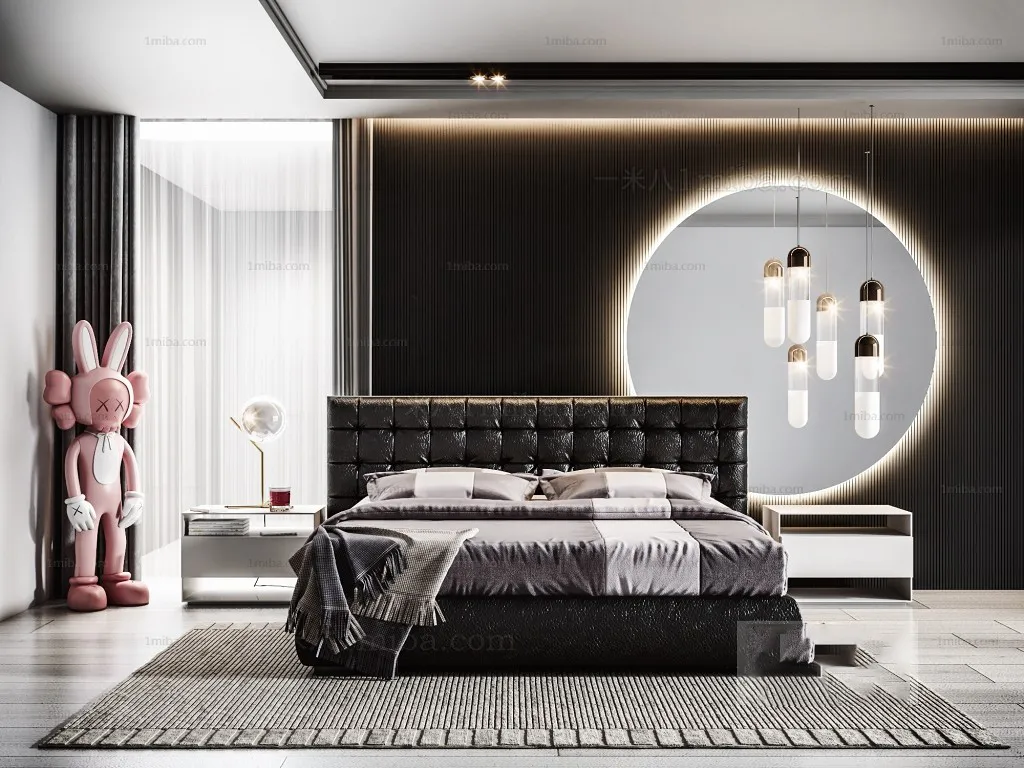 Bedroom – Modern Interior Design – 3D Models – 083