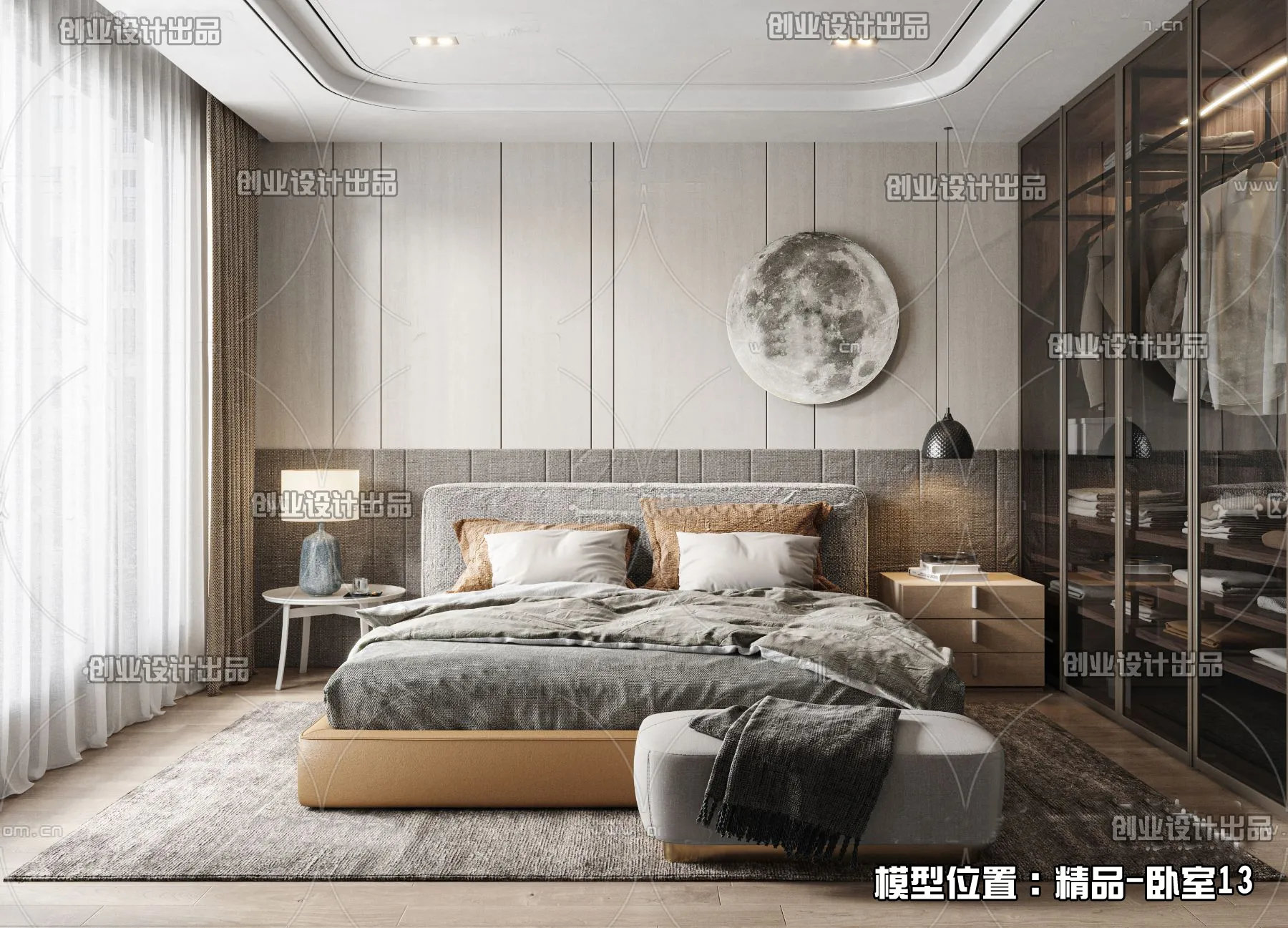 Bedroom – Modern Interior Design – 3D Models – 088