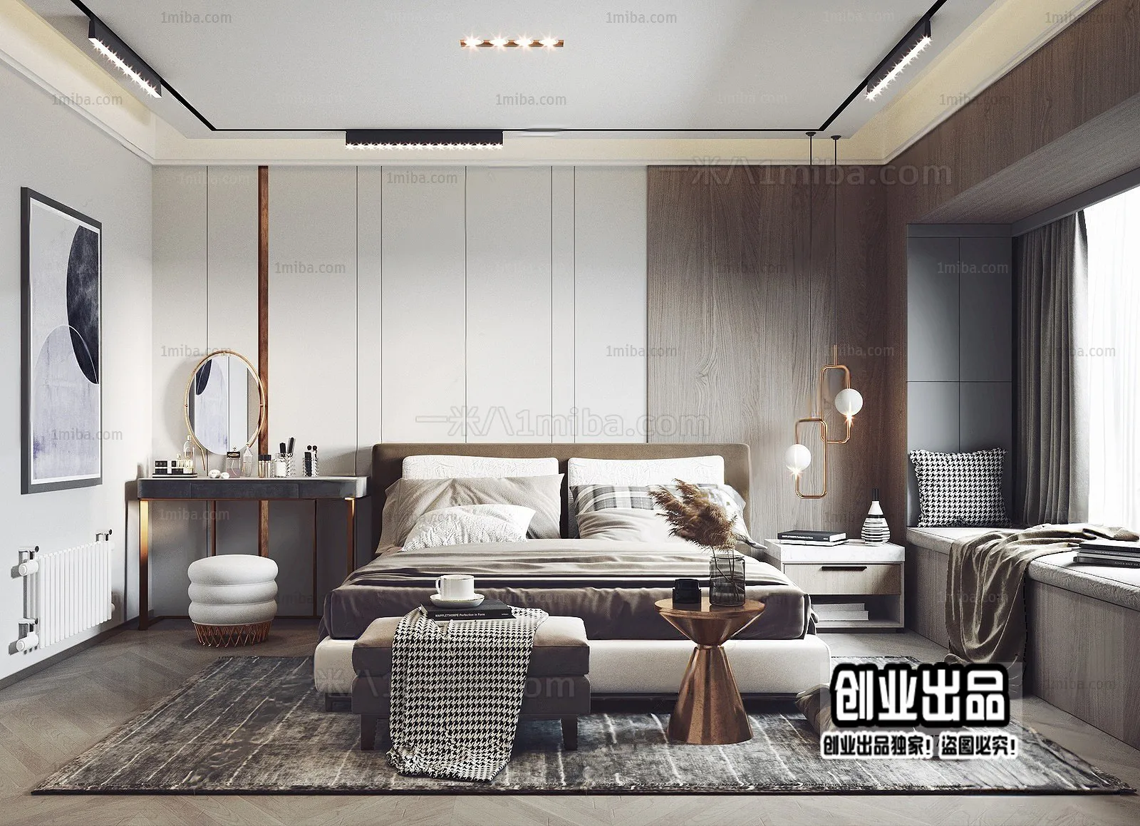 Bedroom – Modern Interior Design – 3D Models – 091