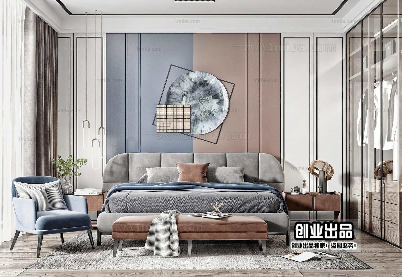 Bedroom – Modern Interior Design – 3D Models – 094