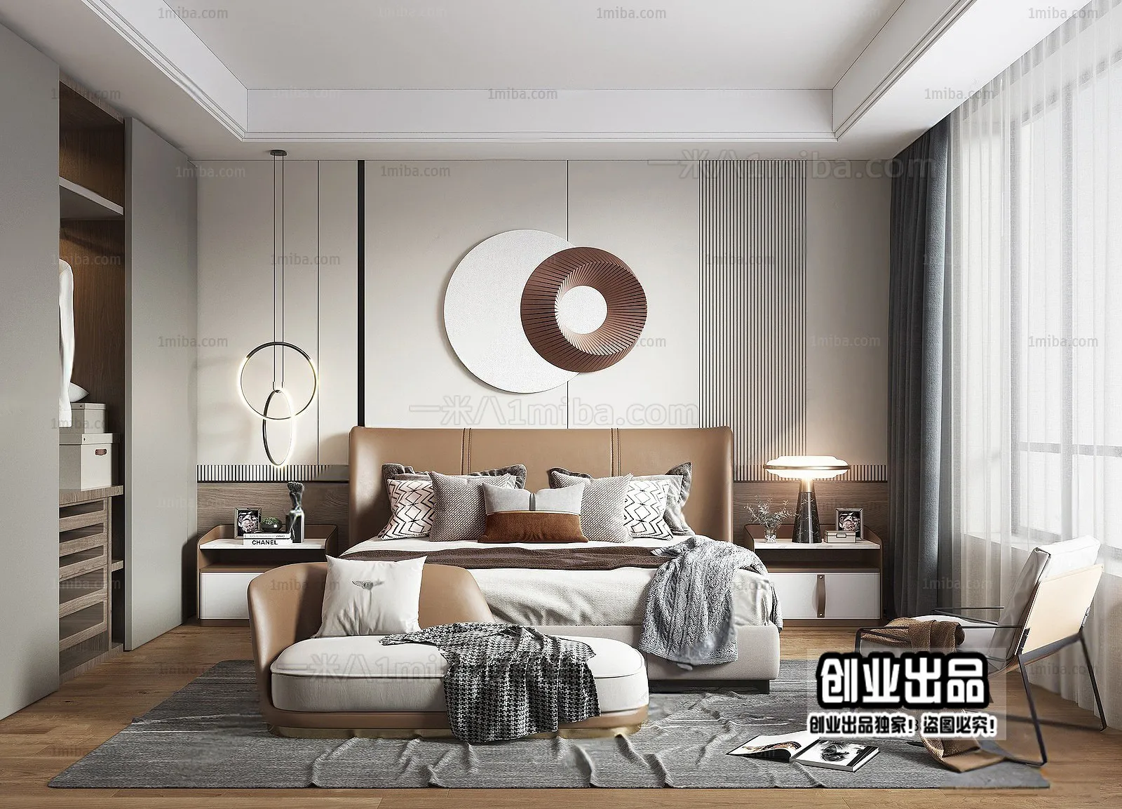 Bedroom – Modern Interior Design – 3D Models – 095