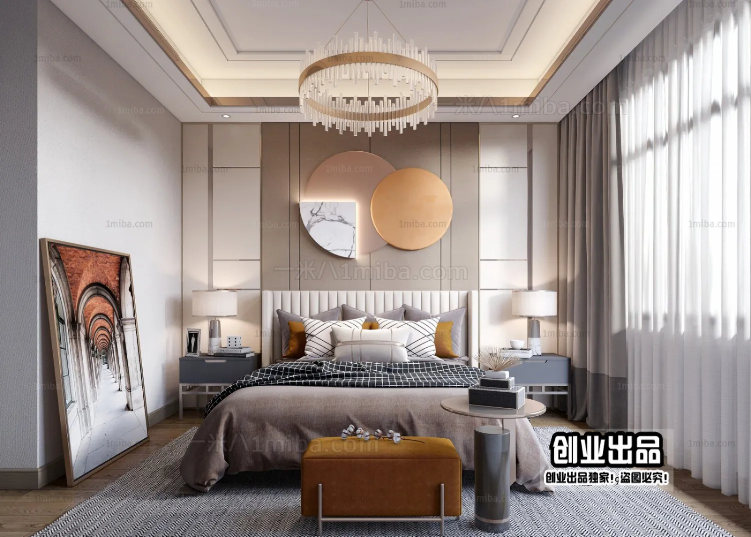 Bedroom – Modern Interior Design – 3D Models – 096