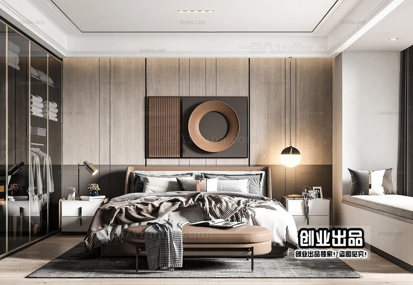 Bedroom – Modern Interior Design – 3D Models – 098