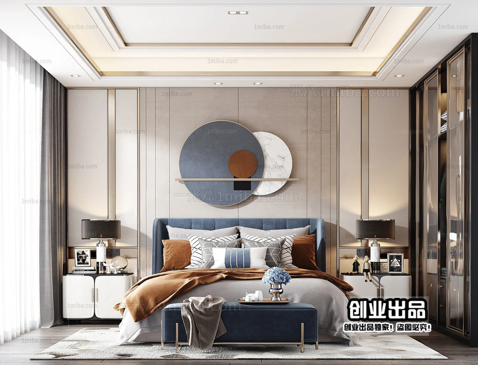 Bedroom – Modern Interior Design – 3D Models – 099