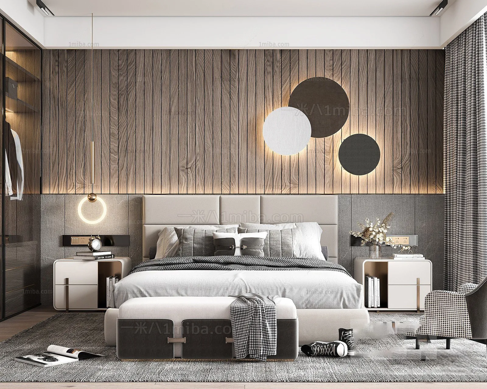 Bedroom – Modern Interior Design – 3D Models – 100